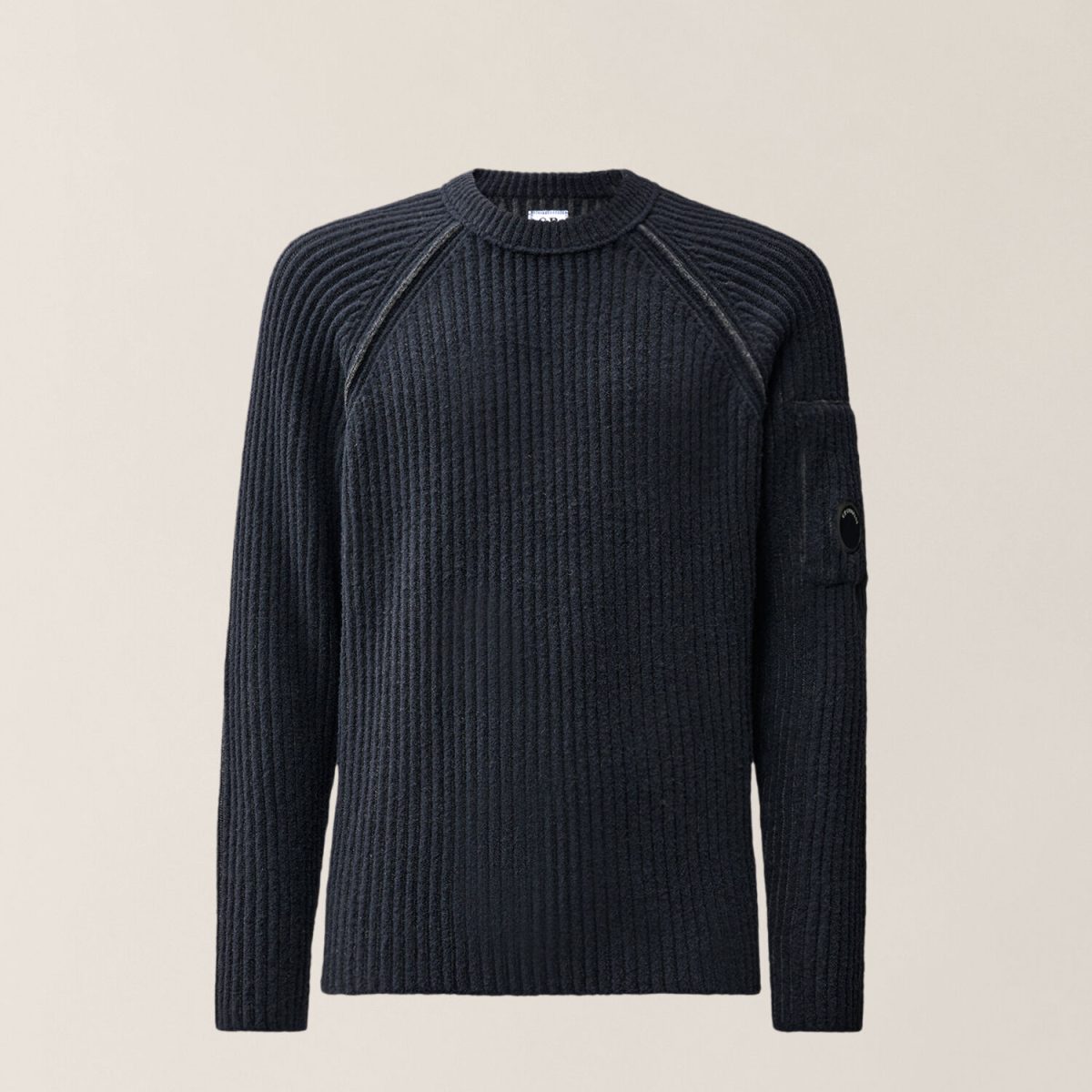 C.P. Company Fleece Knit Lens Crewneck Sweater
