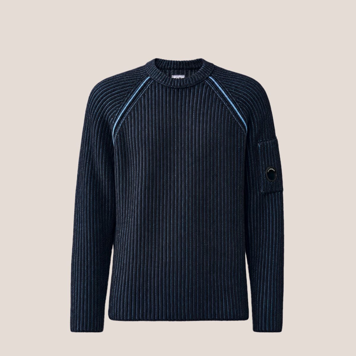 C.P. Company Fleece Knit Lens Crewneck Sweater
