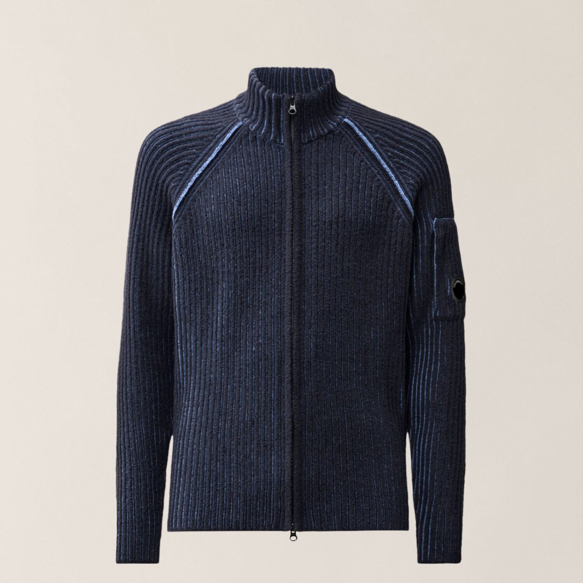 C.P. Company Fleece Knit Lens Full Zip Cardigan