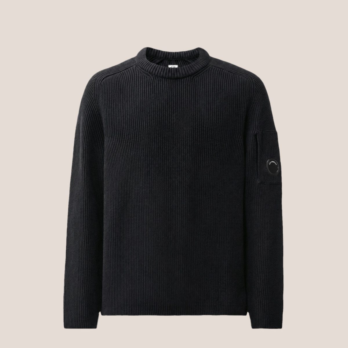 C.P. Company Full Rib Cotton Lens Crewneck Sweater