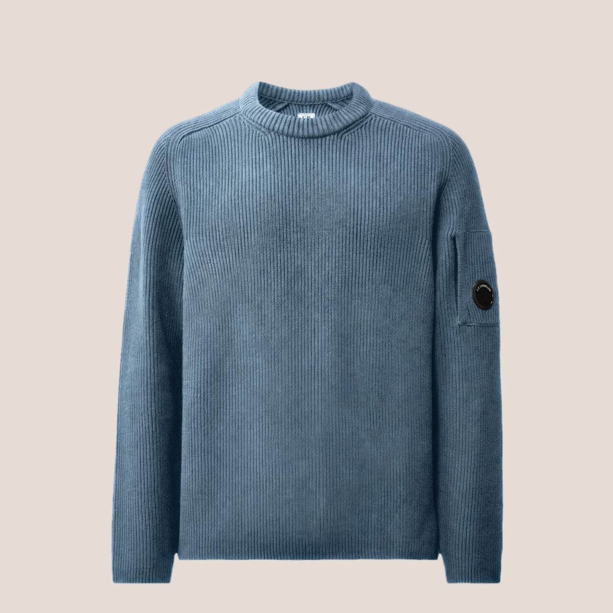 C.P. Company Full Rib Cotton Lens Crewneck Sweater