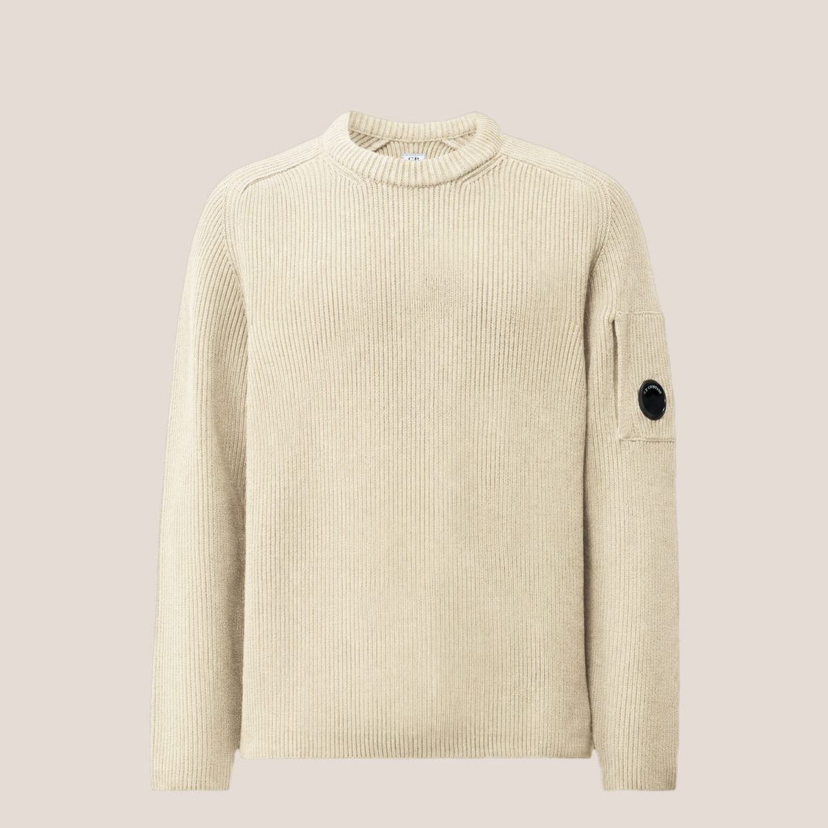 C.P. Company Full Rib Cotton Lens Crewneck Sweater