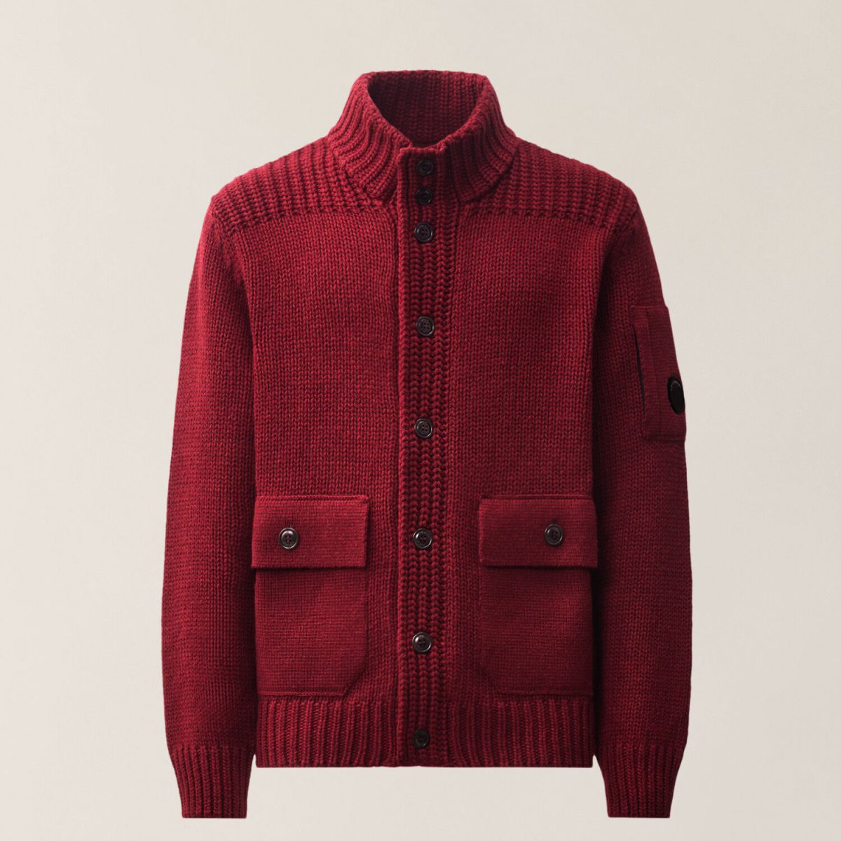 C.P. Company Lambswool Lens Button Sweater
