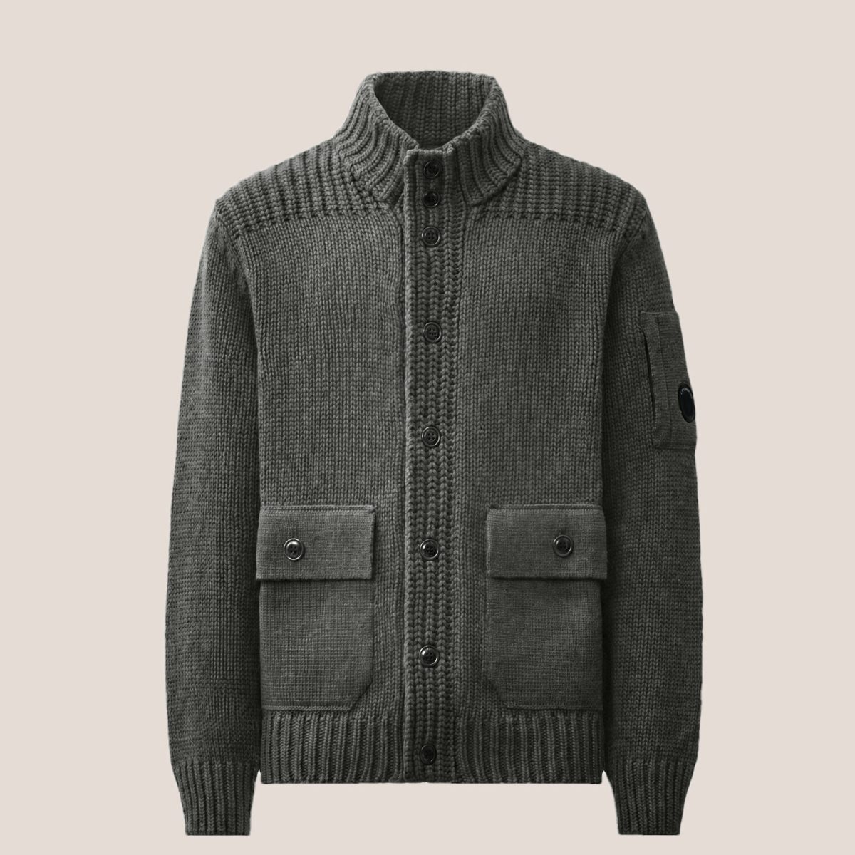 C.P. Company Lambswool Lens Button Sweater