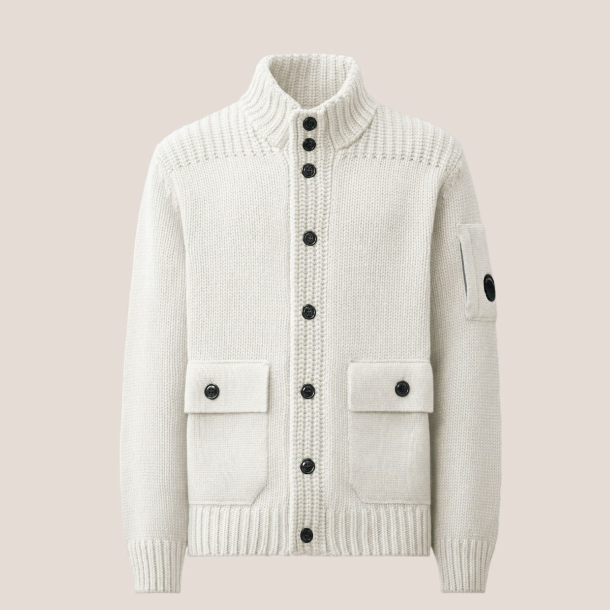 C.P. Company Lambswool Lens Button Sweater