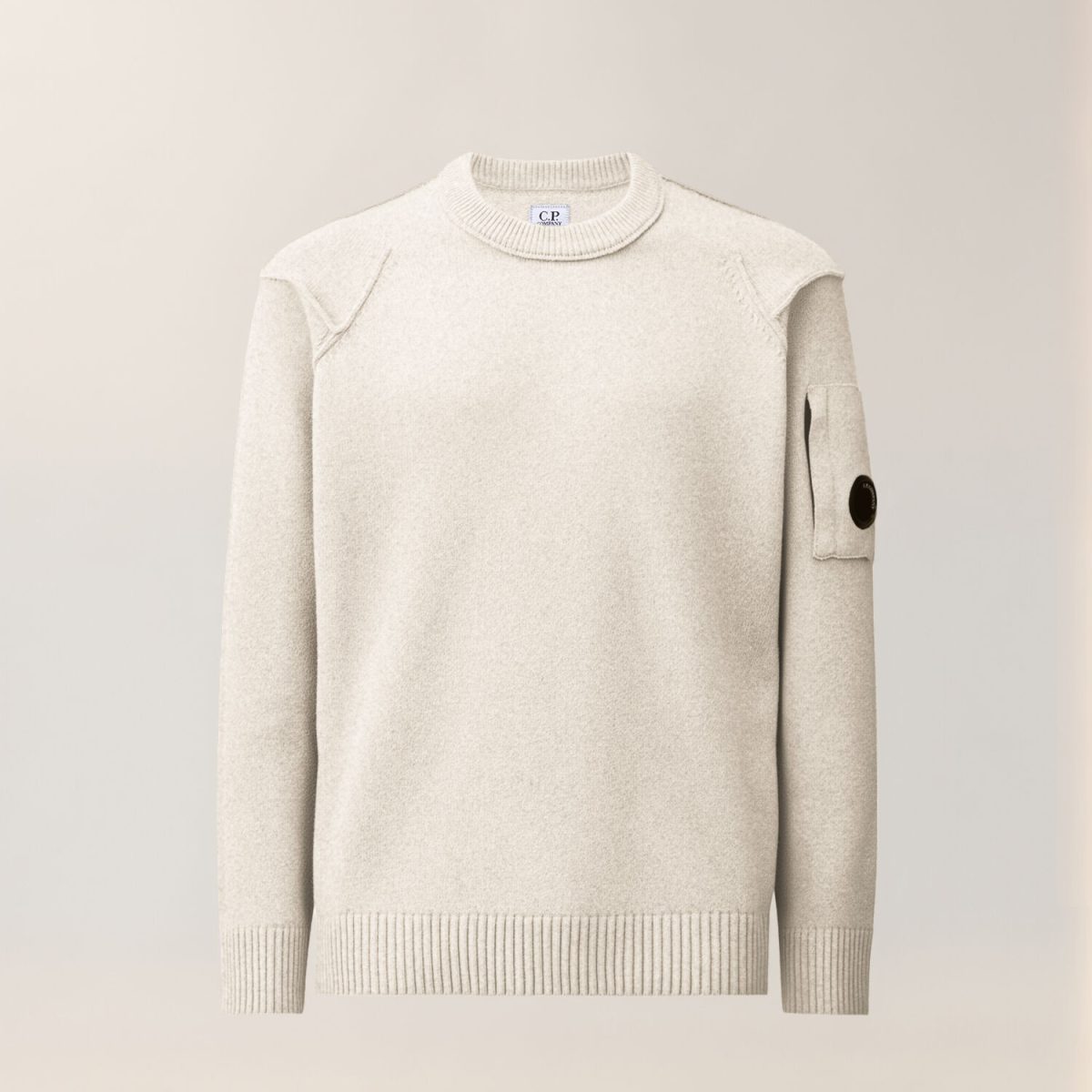 C.P. Company Lambswool Lens Crewneck Contrast Sweater