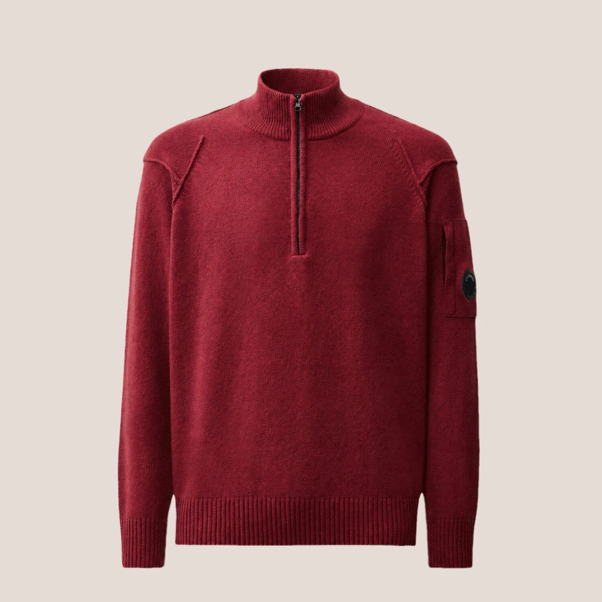 C.P. Company Lambswool Lens Half Zip Sweater