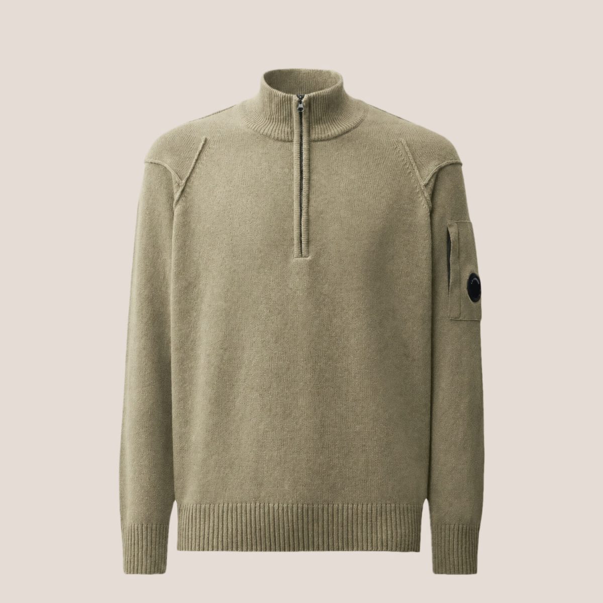 C.P. Company Lambswool Lens Half Zip Sweater