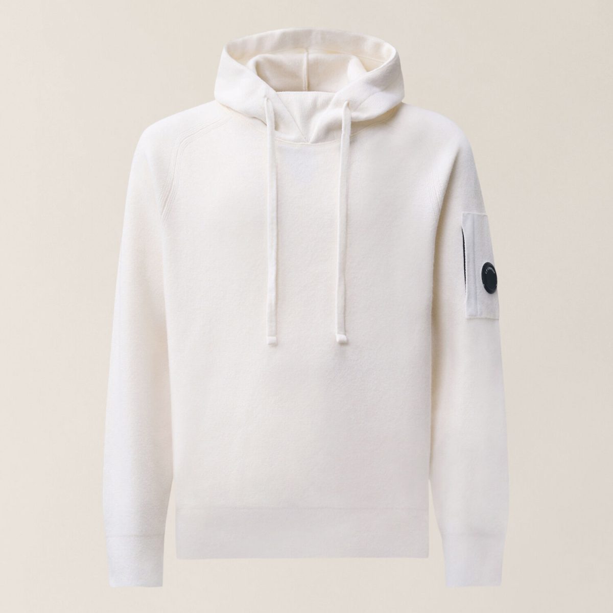 C.P. Company Lambswool Lens Knitted Hooded Sweater
