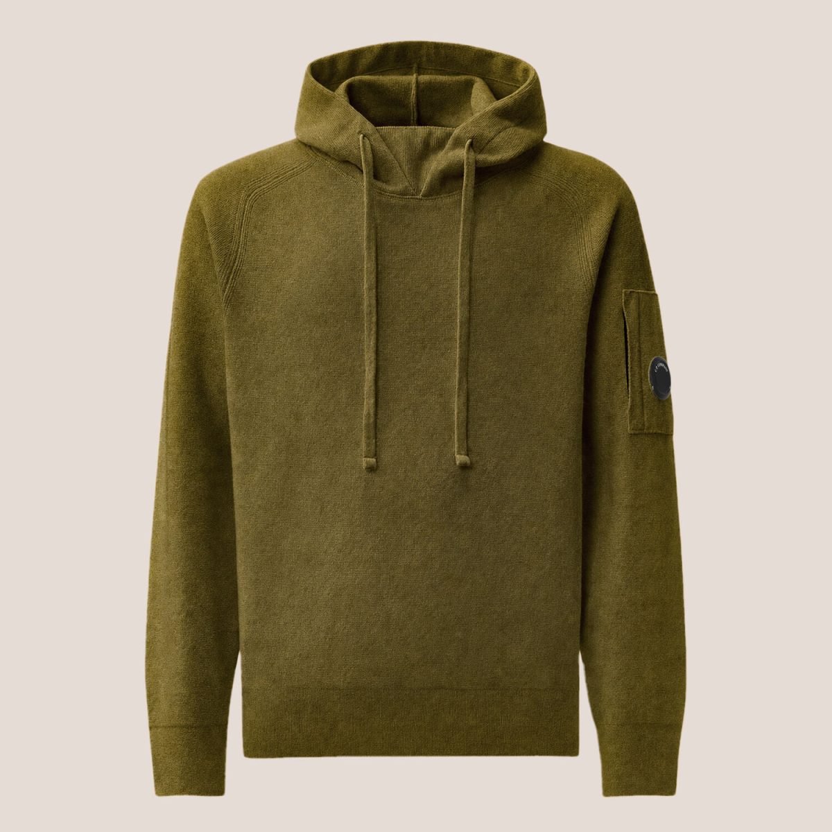 C.P. Company Lambswool Lens Knitted Hooded Sweater