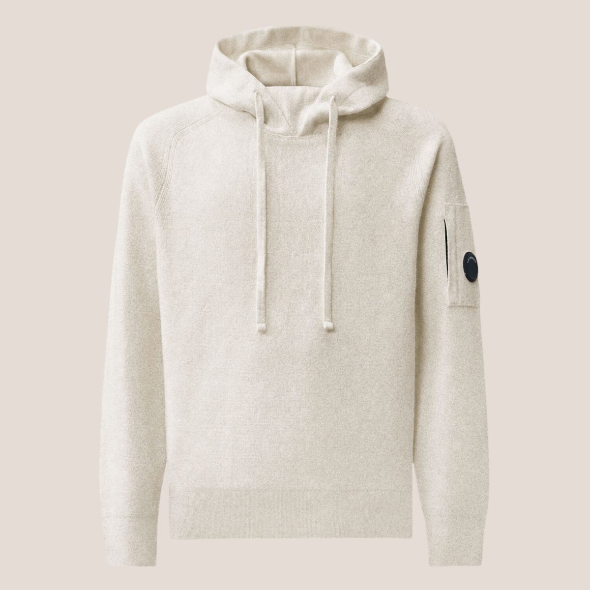 C.P. Company Lambswool Lens Knitted Hooded Sweater