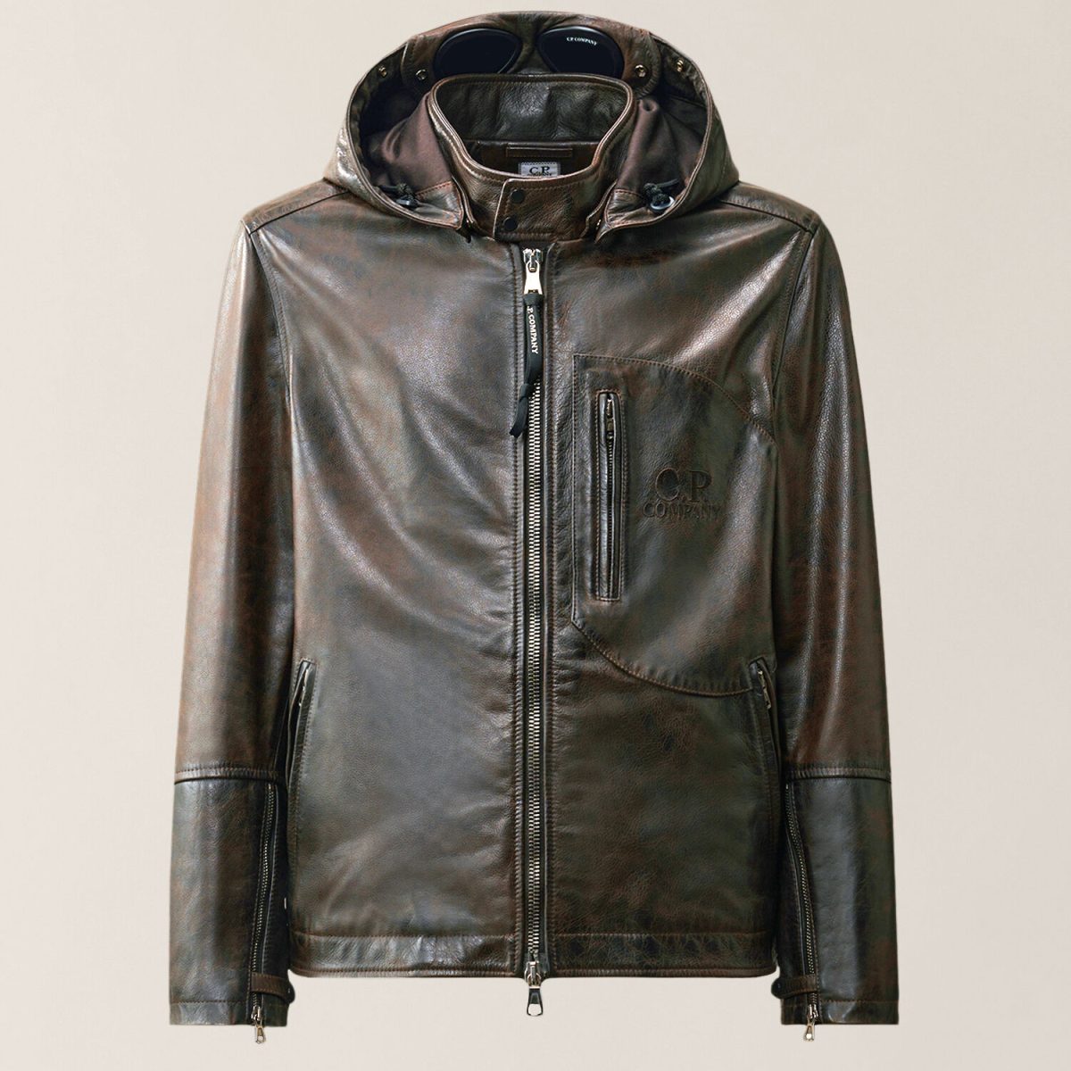 C.P. Company Leather Goggle Jacket