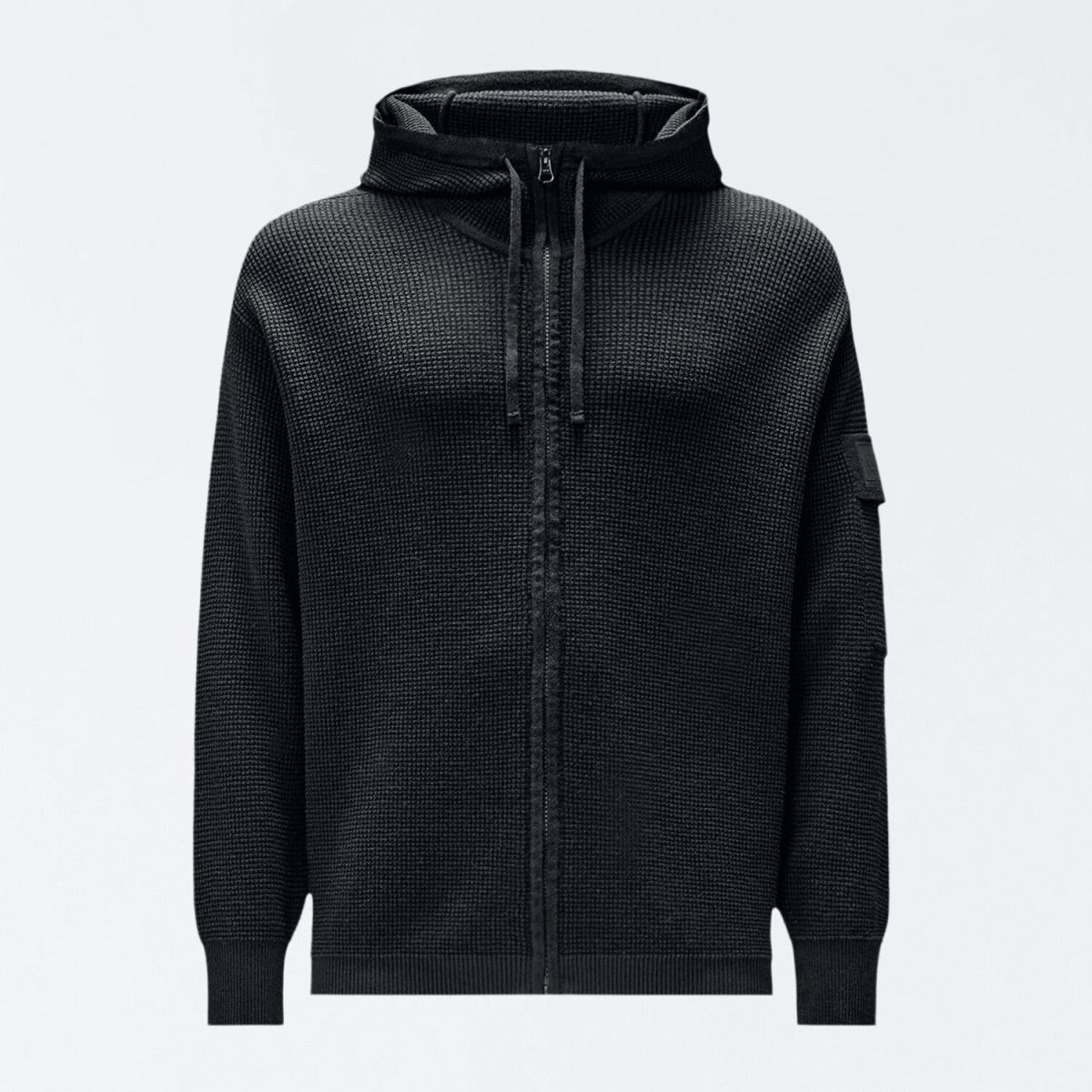 C.P. Company Metropolis Series Extrafine Merino Wool Waffle Hooded Zip Sweater