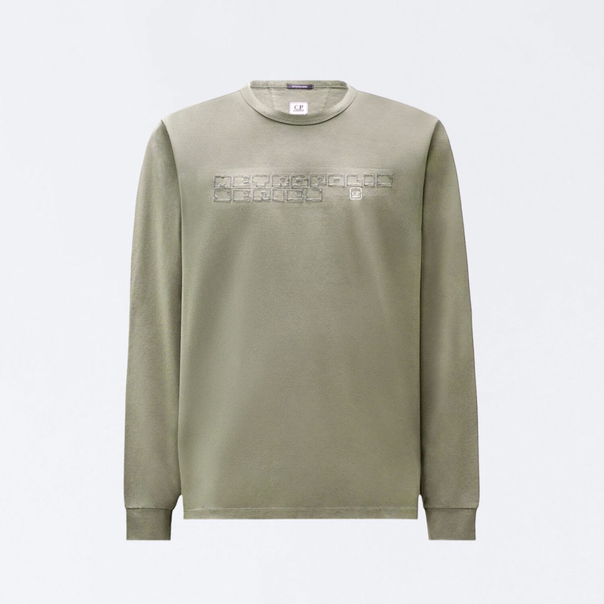 C.P. Company Metropolis Series Mercerized Jersey Long Sleeve Crewneck Logo T-Shirt