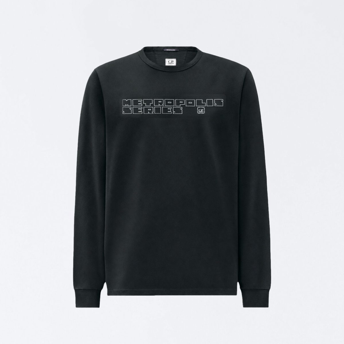 C.P. Company Metropolis Series Mercerized Jersey Long Sleeve Crewneck Logo T-Shirt