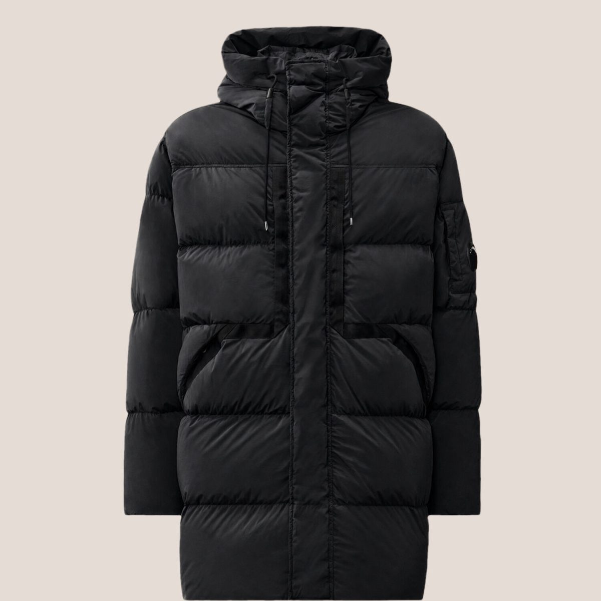 C.P. Company Nycra-R Lens Long Hooded Down Jacket