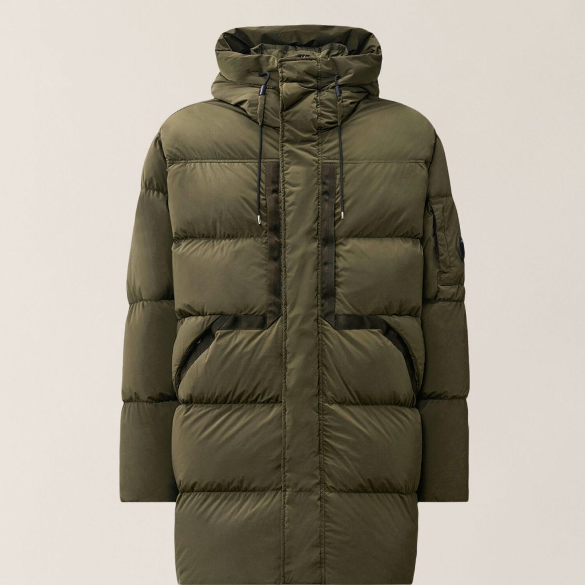 C.P. Company Nycra-R Lens Long Hooded Down Jacket
