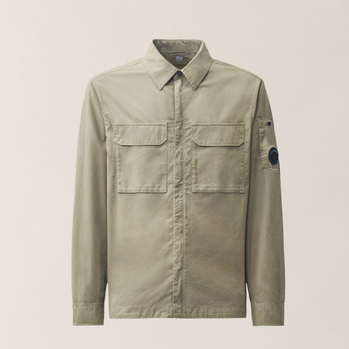C.P. Company Organic Gabardine Lens Flap Zip Overshirt