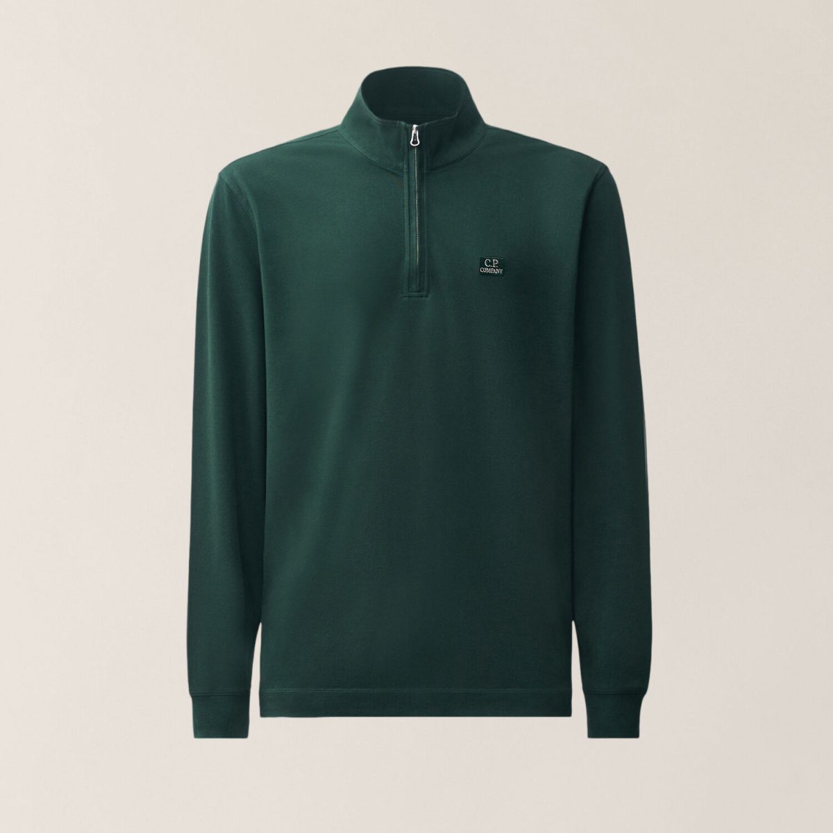 C.P. Company Stretch Piquet Long Sleeve Half Zip Polo