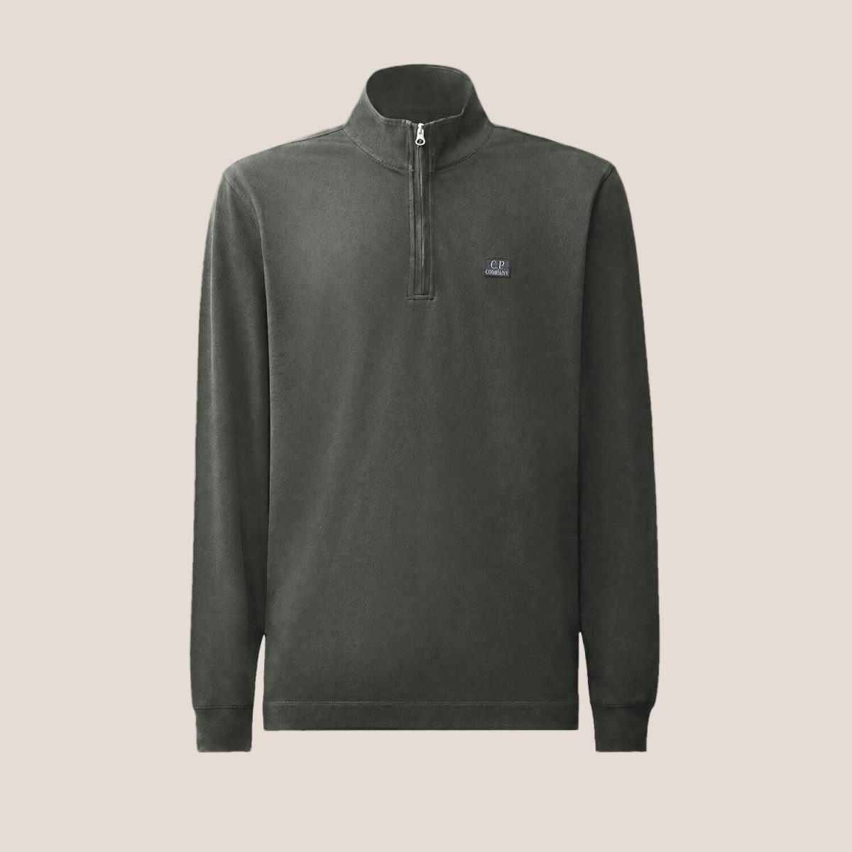 C.P. Company Stretch Piquet Long Sleeve Half Zip Polo