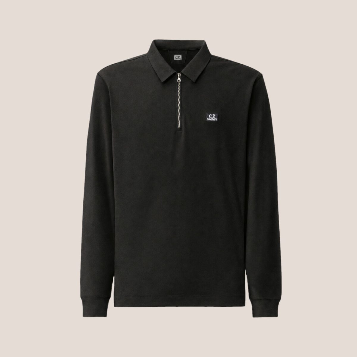 C.P. Company Stretch Piquet Long Sleeve Zip Polo