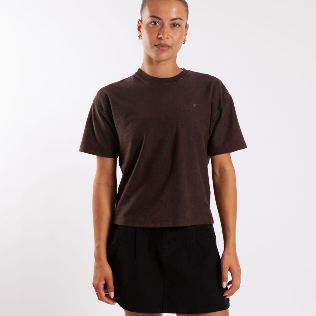 Carhartt WIP W' S/S Lambert T-Shirt Tobacco Moon Wash