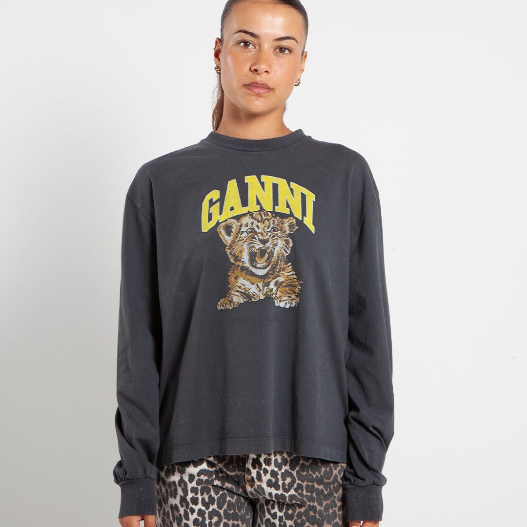 Ganni Future Jersey LS Tiger