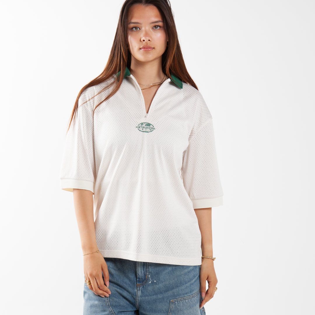 Metalwood Studio Quarter Zip Jersey Polo