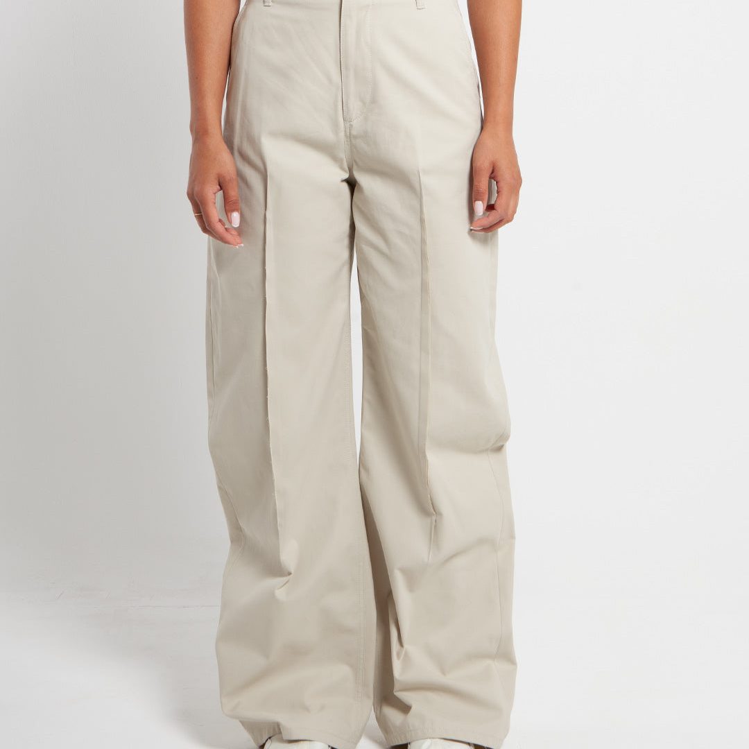 MM6 Maison Margiela Light Cotton Twill Wide-Leg Trouser