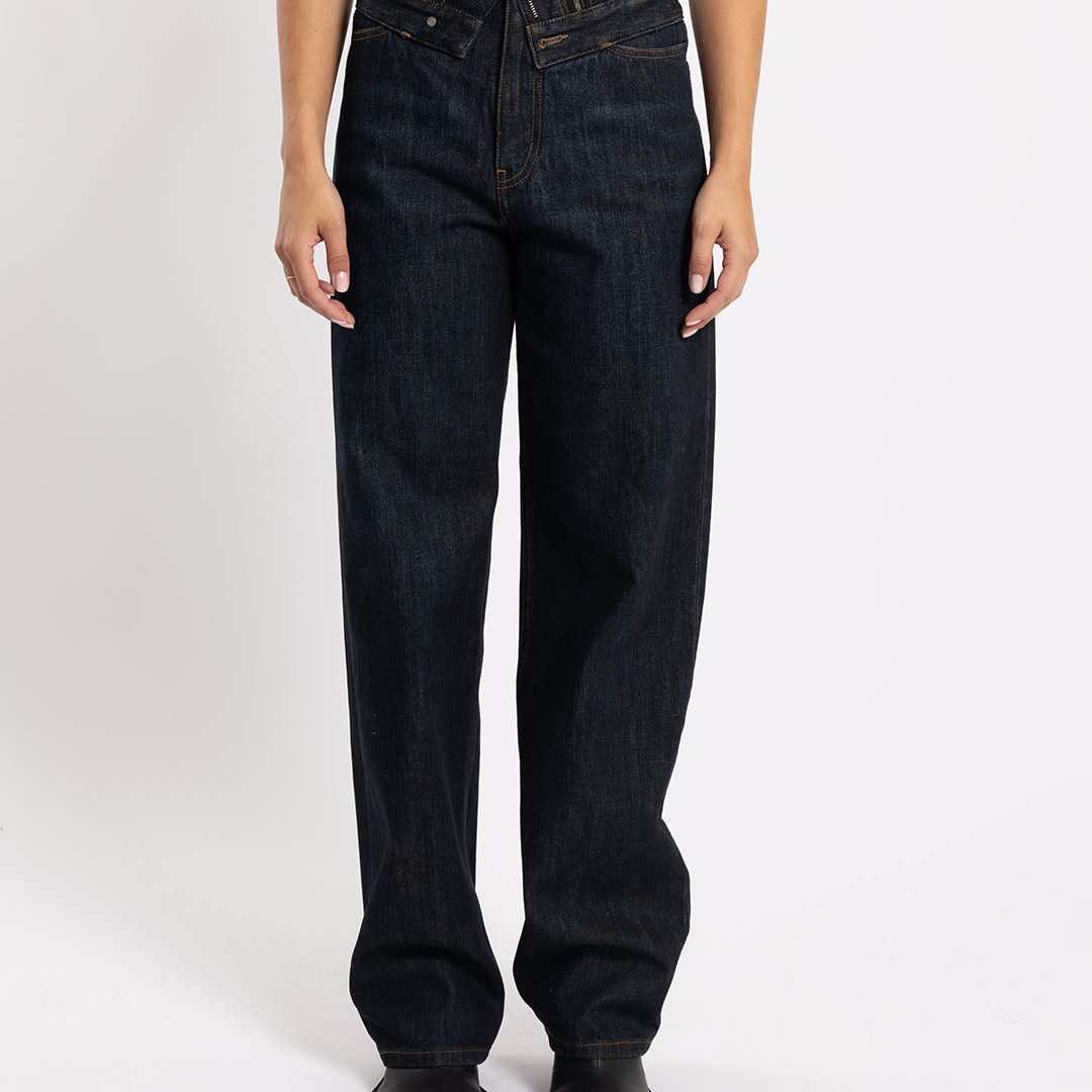 MM6 Maison Margiela Raw Edge Waist Denim Jeans