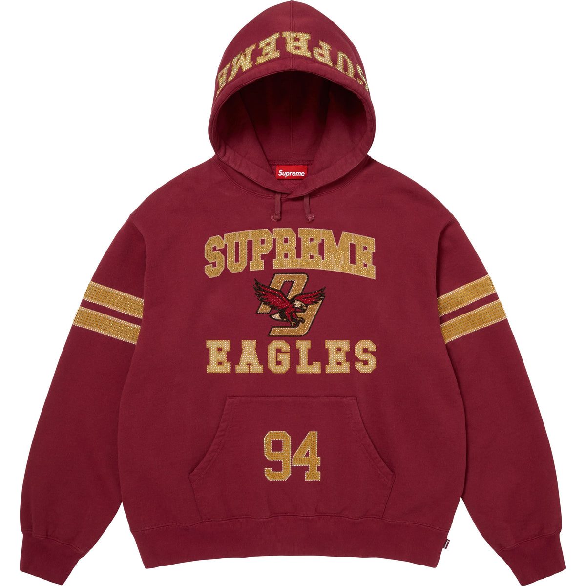 Rhinestone Eagle Hooded Sweatshirt
