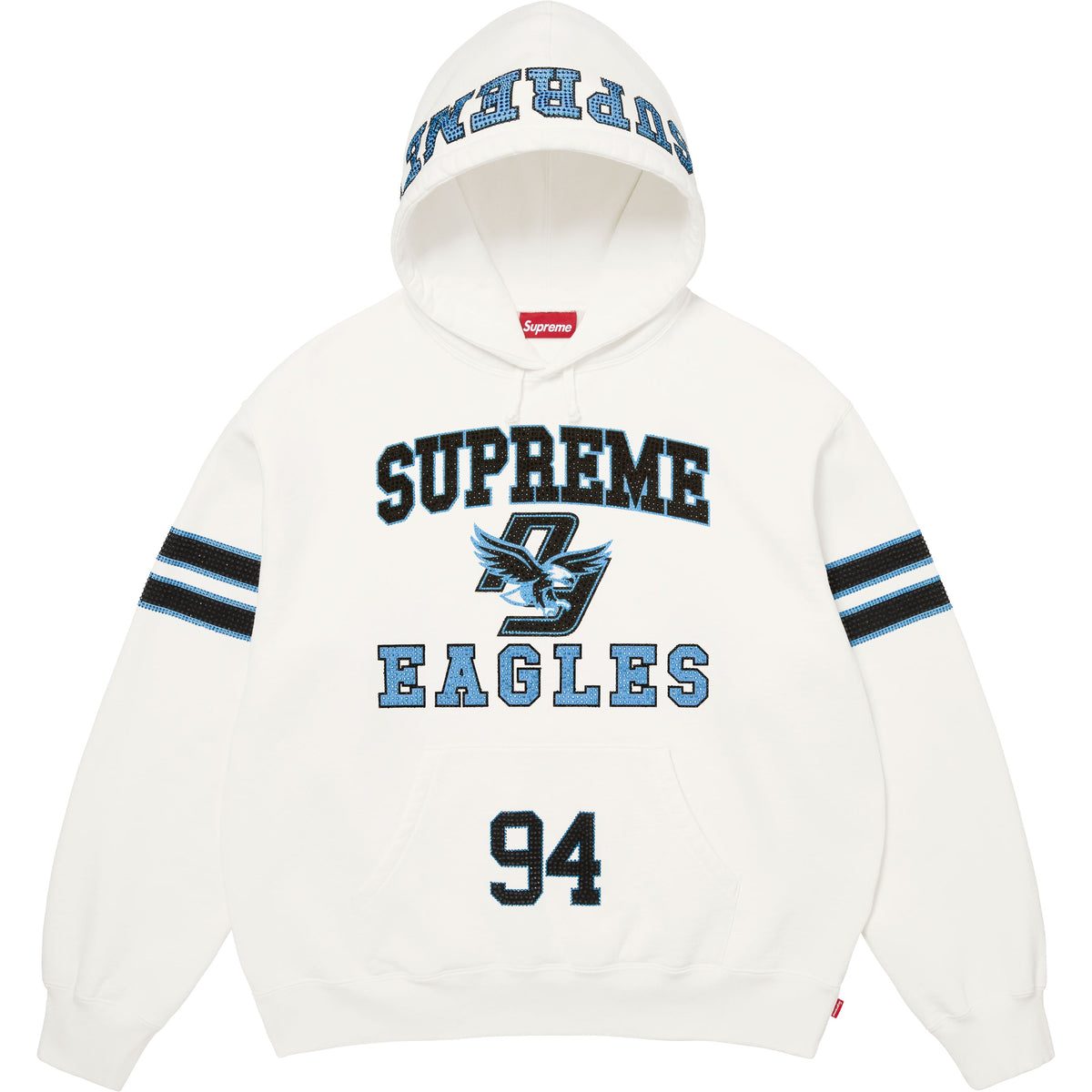 Rhinestone Eagle Hooded Sweatshirt