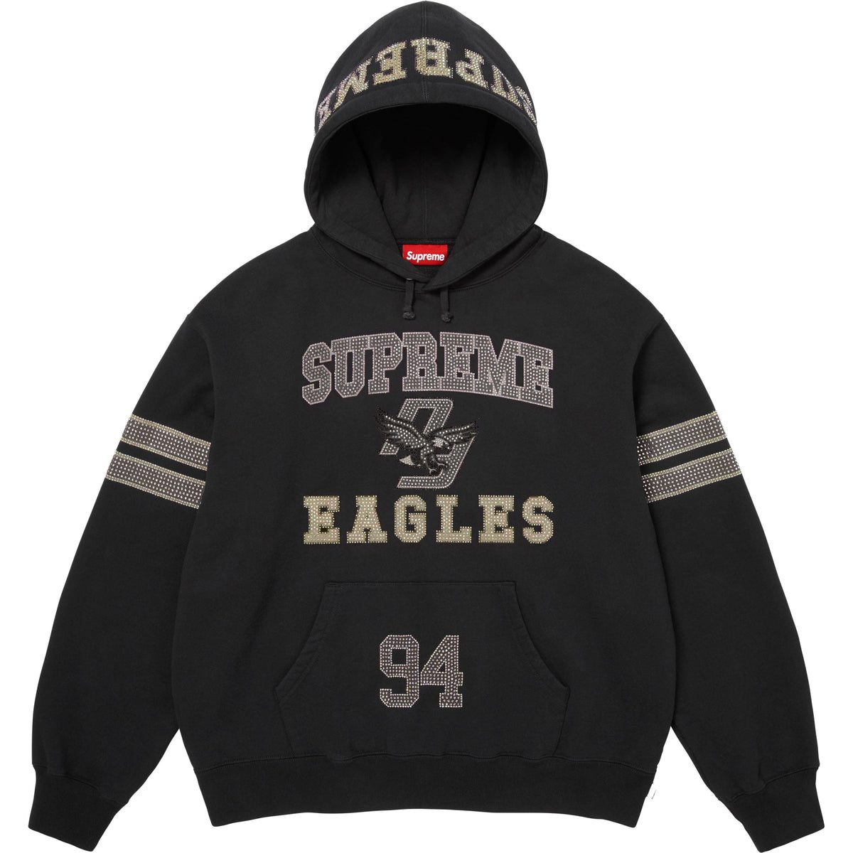 Rhinestone Eagle Hooded Sweatshirt