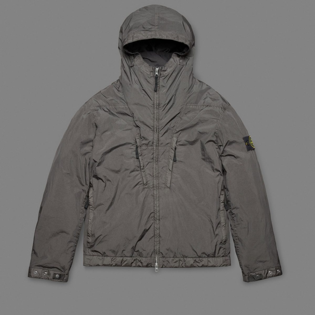 Stone Island Hooded jacket with wind resistance and anti-drop