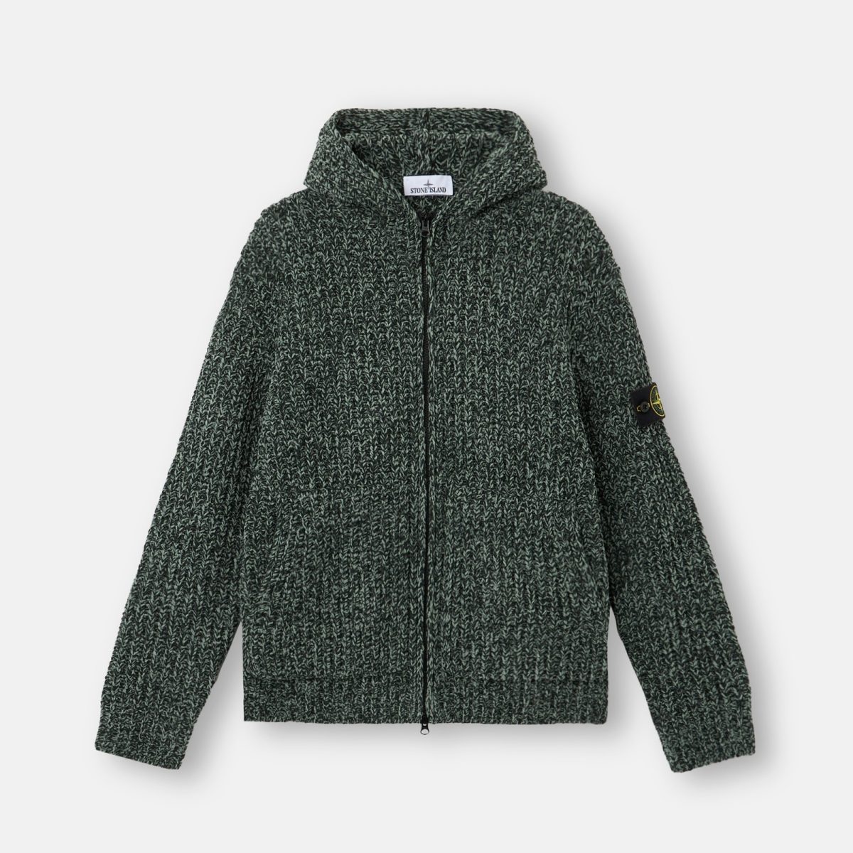 Stone Island Loose-fit hooded zip-up jumper with pockets