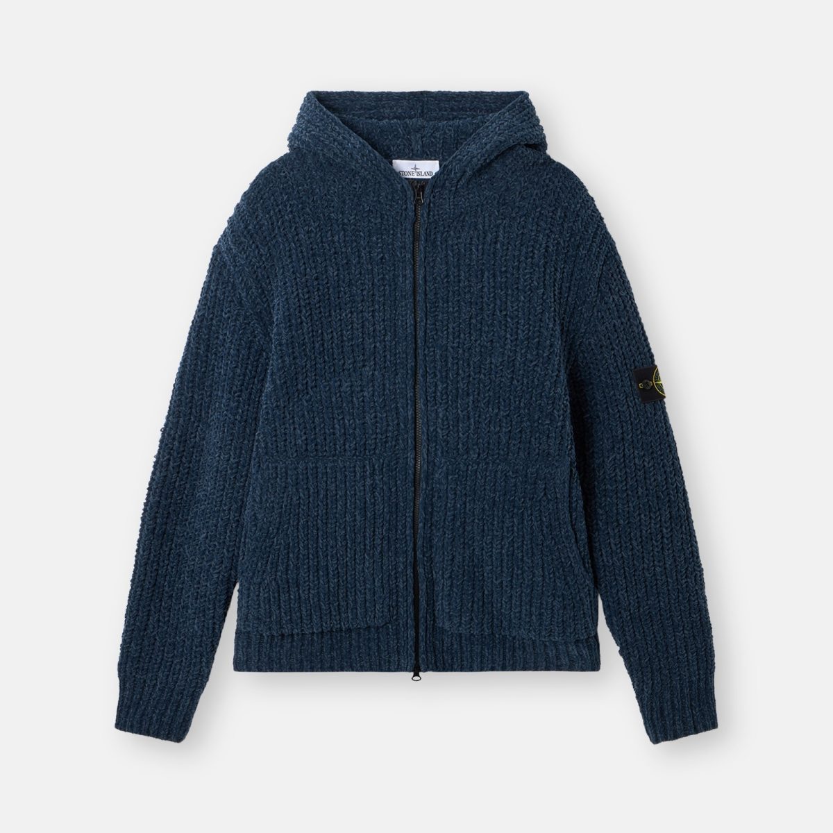 Stone Island Loose-fit hooded zip-up jumper with pockets