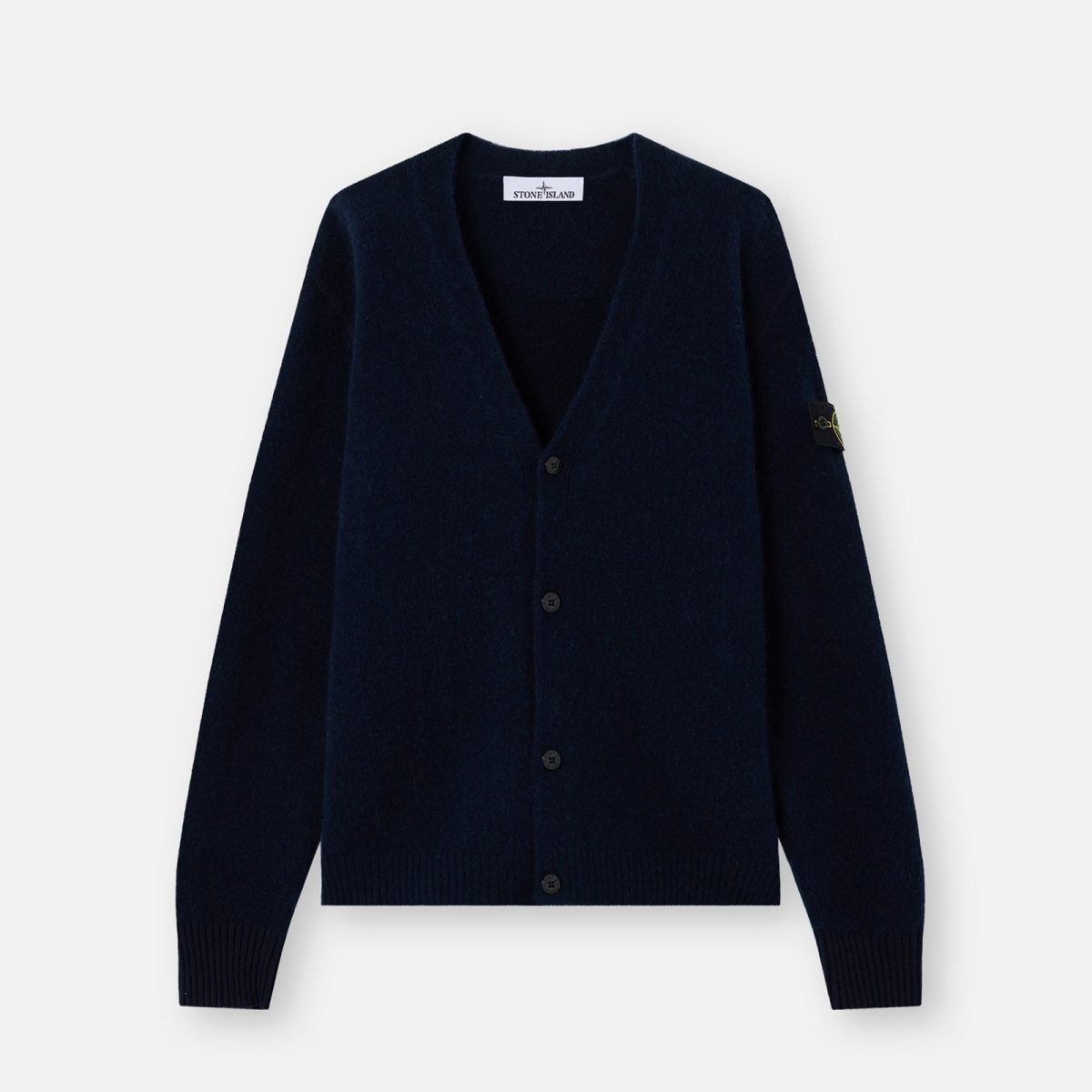 Stone Island Loose-fit V-neck cardigan with contrast knit details