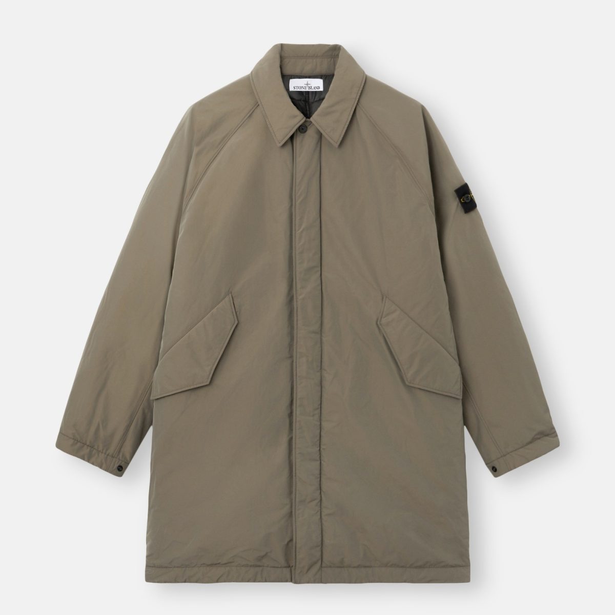 Stone Island Padded long coat with anti-drop