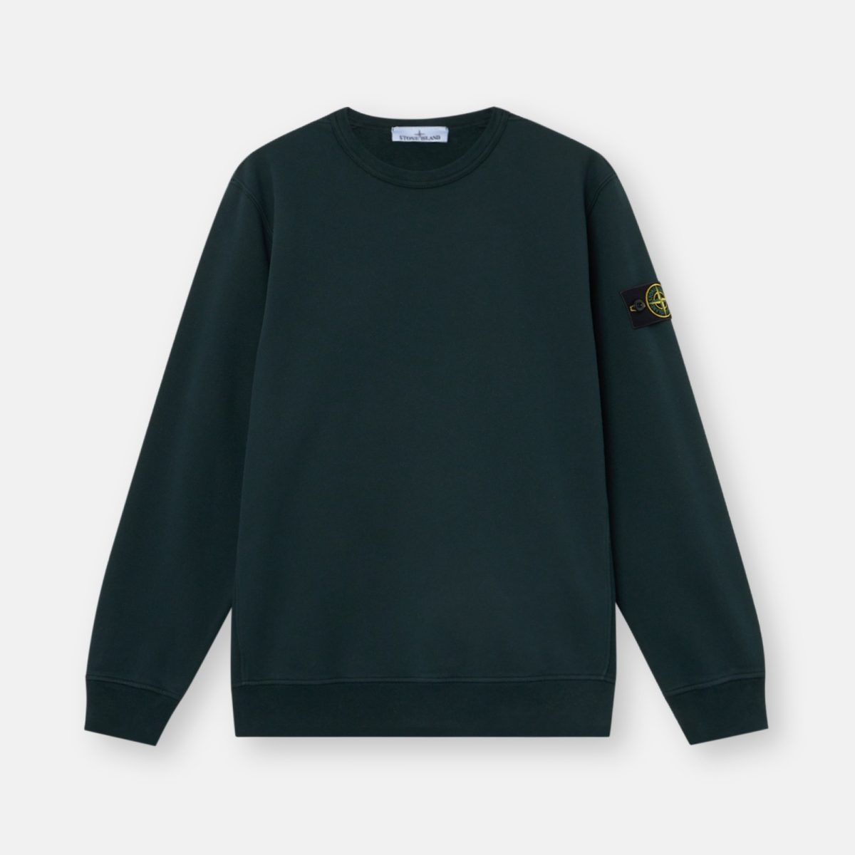 Stone Island Regular-fit crewneck sweatshirt with ribbed inserts