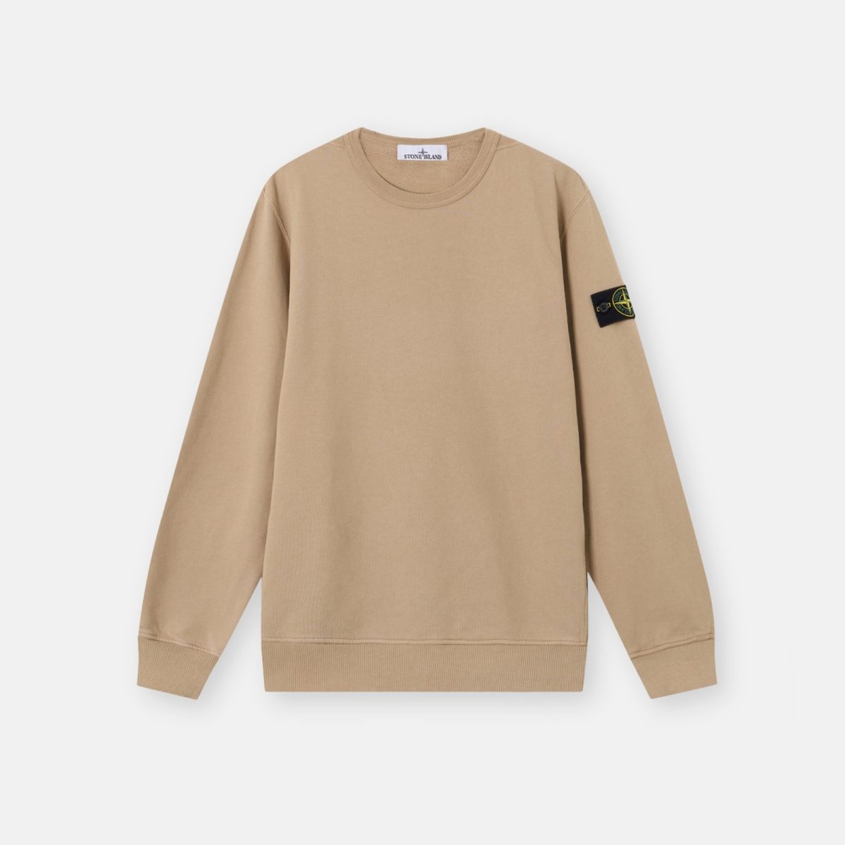 Stone Island Regular-fit crewneck sweatshirt with ribbed inserts