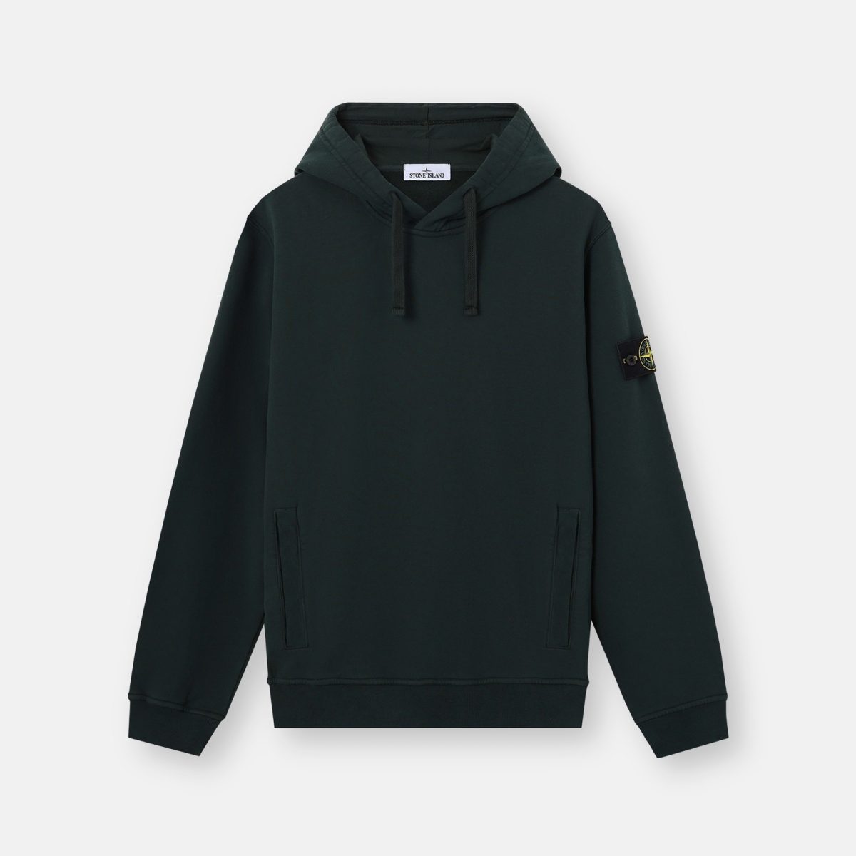 Stone Island Regular-fit hooded sweatshirt with thumbhole cuffs