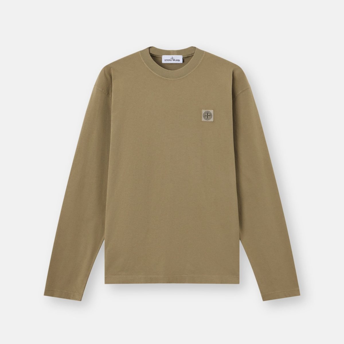 Stone Island Regular-fit long-sleeve T-shirt with tonal Compass logo patch