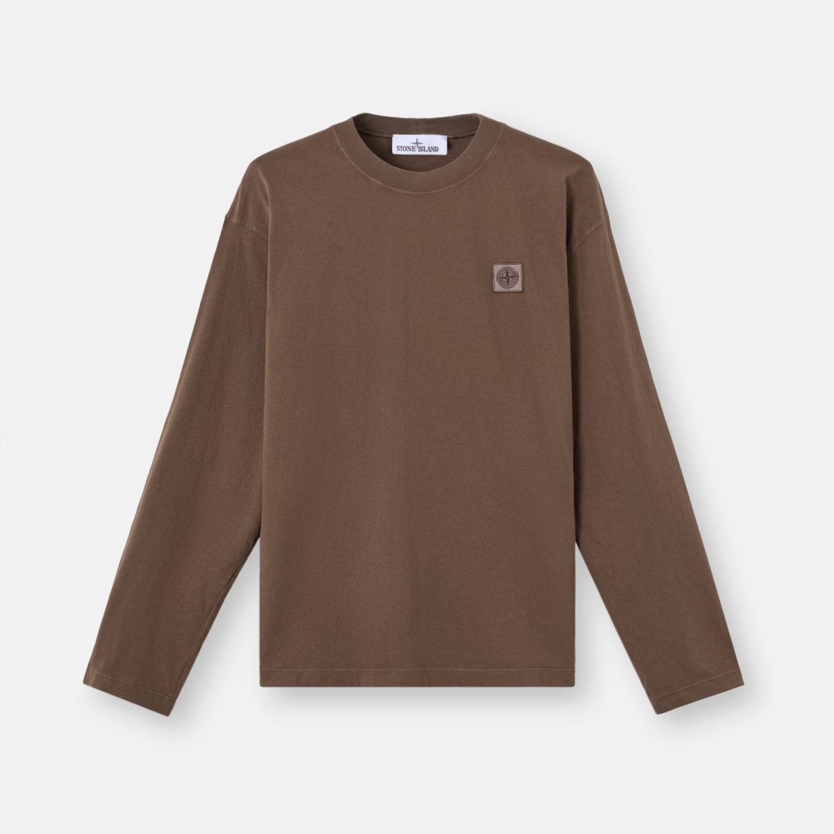 Stone Island Regular-fit long-sleeve T-shirt with tonal Compass logo patch