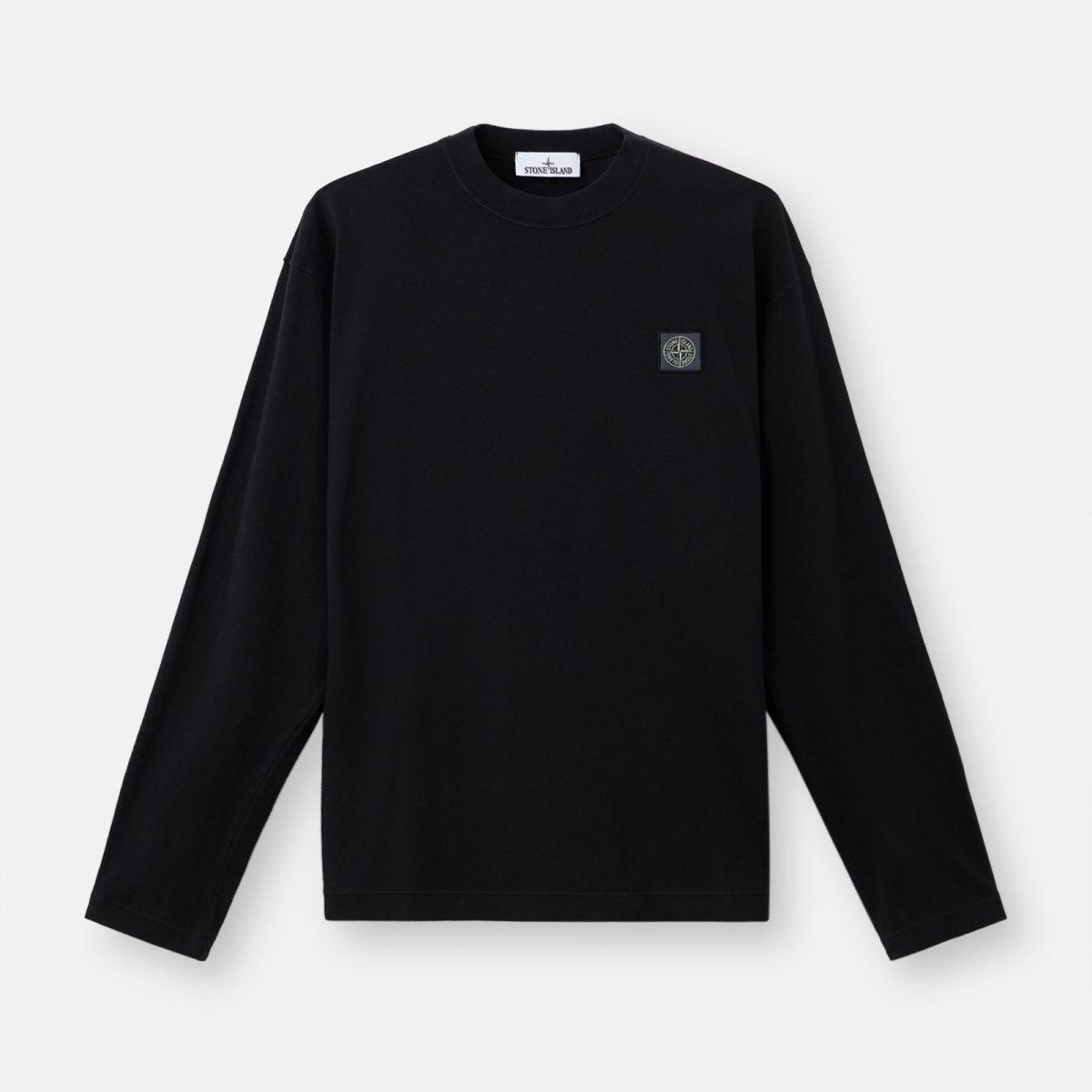 Stone Island Regular-fit long-sleeve T-shirt with tonal Compass logo patch