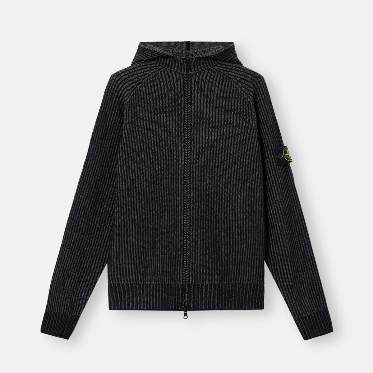 Stone Island Regular-fit reversible hooded zip-up jumper with raglan sleeves