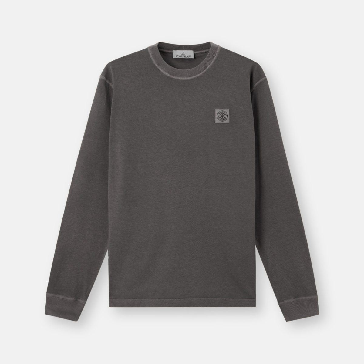 Stone Island Slim-fit long-sleeve T-shirt with 'Fissato' effect